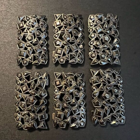 Jewelry Making Supplies bundle of 6 Metal Dark Gray/Sparkle 1 X 2” NWOT - Picture 6 of 8